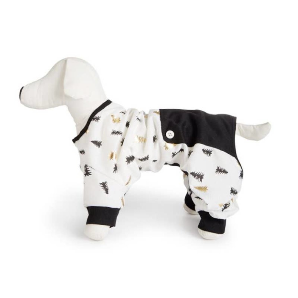 Tree-Print Pet Pajama Onesie Family PJs Christmas Holidays Dog L New